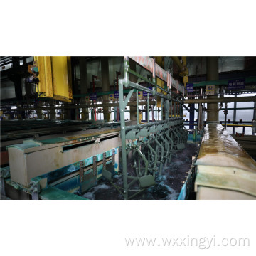 Stripping process of electroplating line